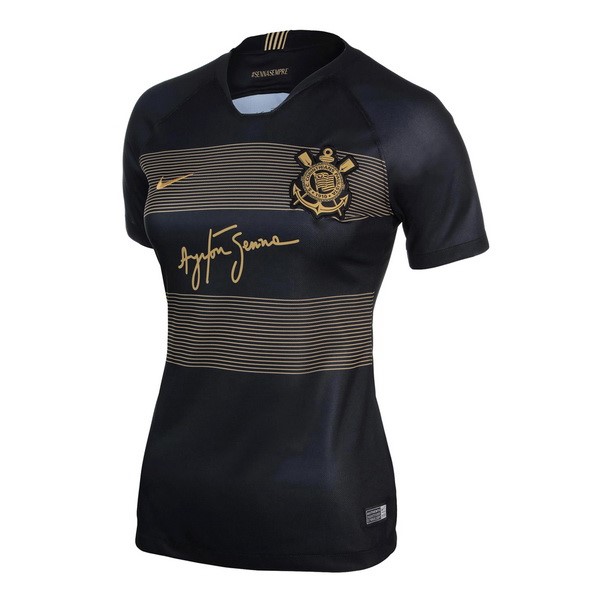 Camiseta Corinthians Paulista Replica Tercera Ropa Mujer 2018/19 Negro